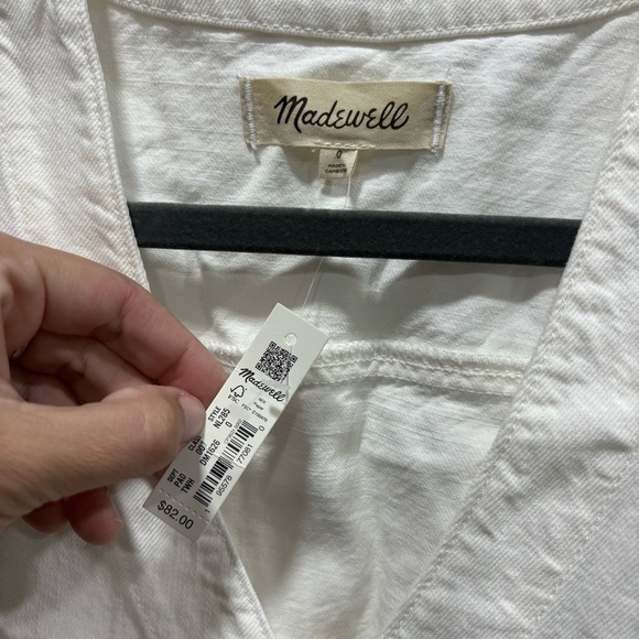 NWT Madewell Denim Cap-Sleeve Crop Top - Picture 4 of 6